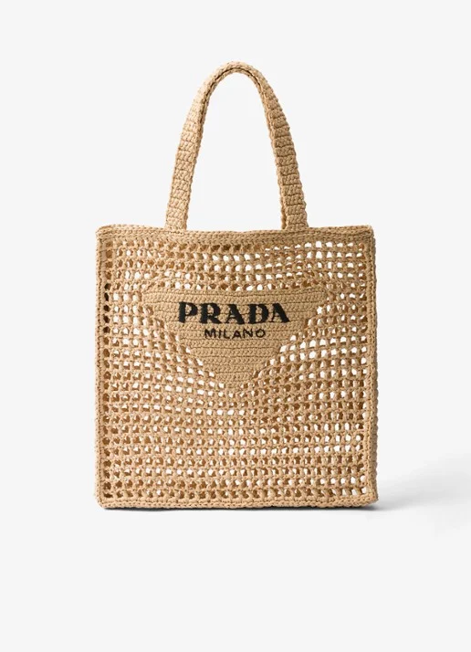 Prada tote bag van crochet with logo