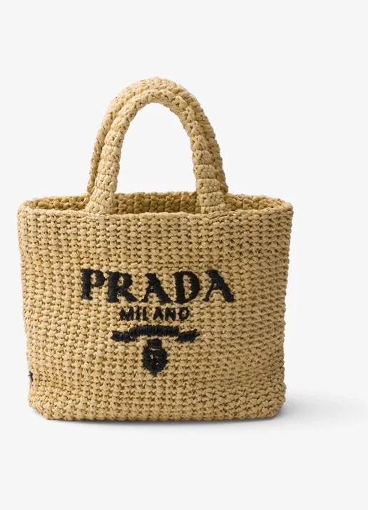 Prada Small handbag van crochet with logo