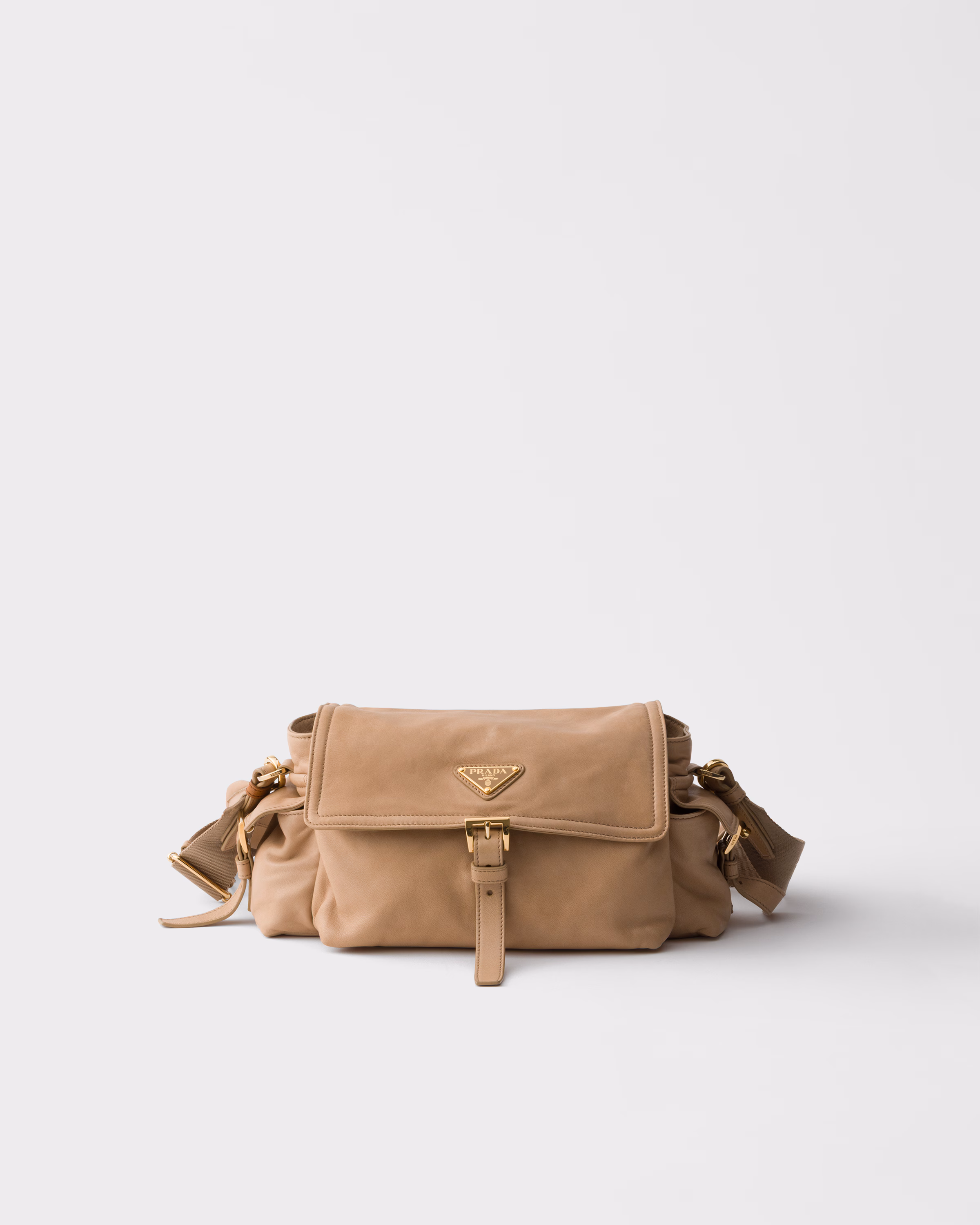 Prada Prada Explore medium nappa leather shoulder bag with flap