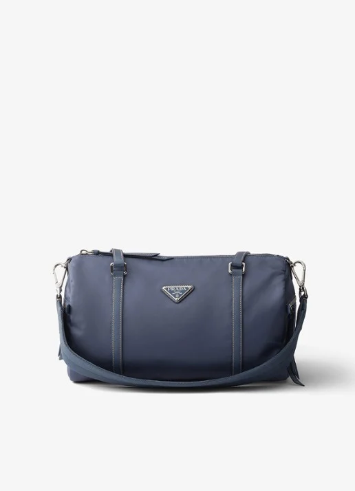 Prada Re-Nylon Large shoulder bag met leather details