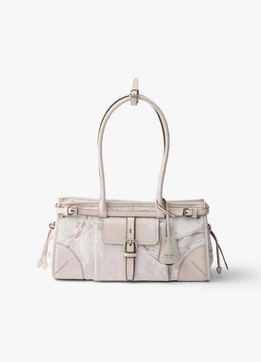 Prada Bonnie Medium shoulder bag met leather details