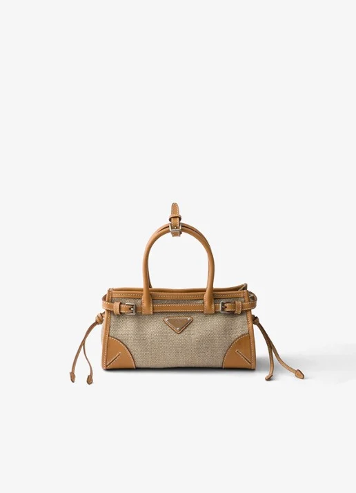 Prada Bonnie Small handbag met leather details