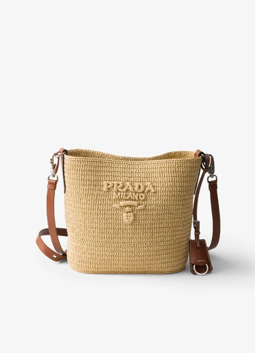 Prada Small crossbody bag van crochet with logo