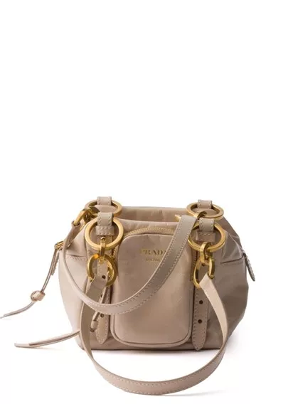 Prada Prada Dangle mini leather bucket bag