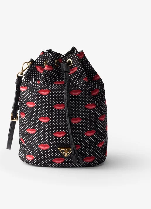 Prada Re-Nylon handbag met leather details