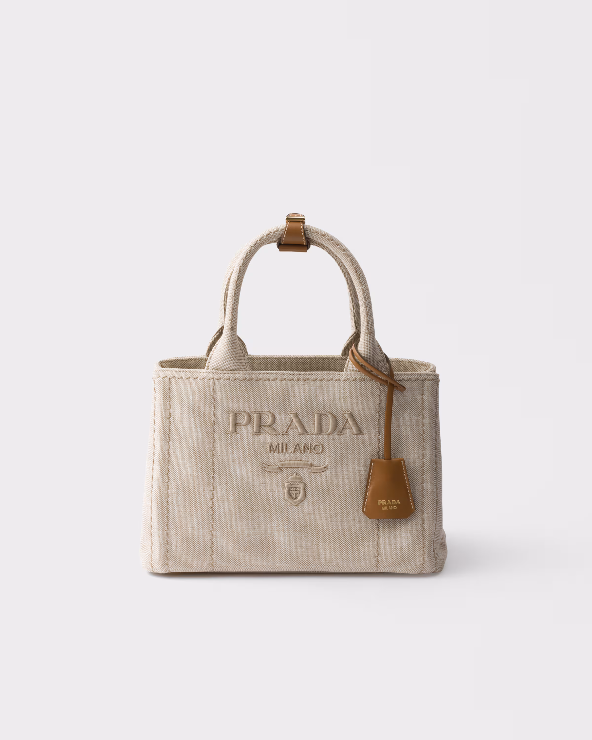 Prada Prada Jardinière small cotton canvas bag