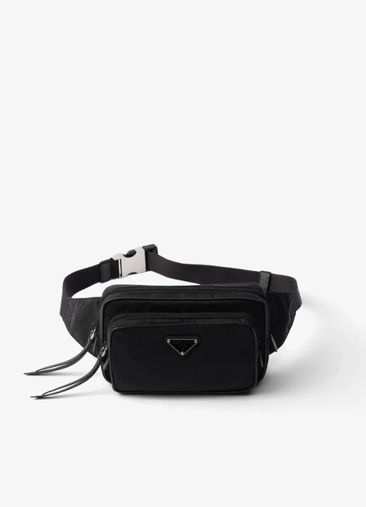 Prada Re-Nylon belt bag met leather details