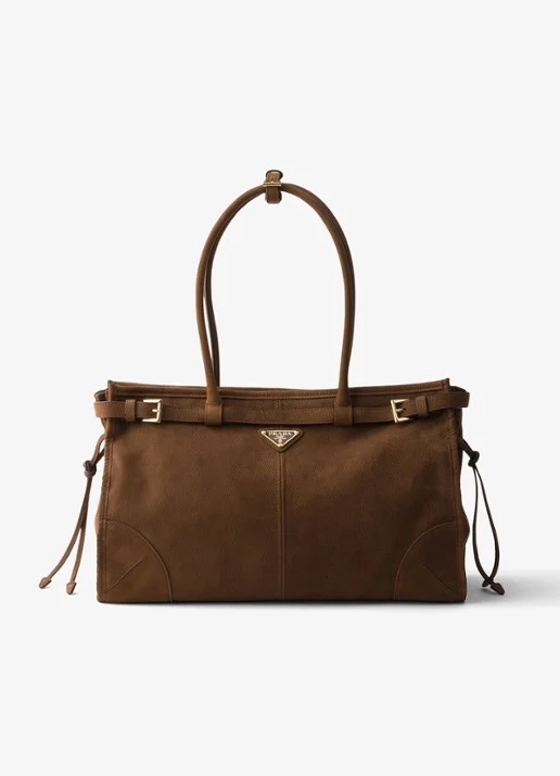 Prada Bonnie Large shoulder bag van nubuck