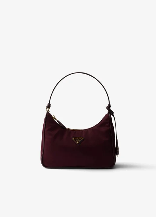 Prada Re-Edition 2005 Re-Nylon Mini shoulder bag met leather details