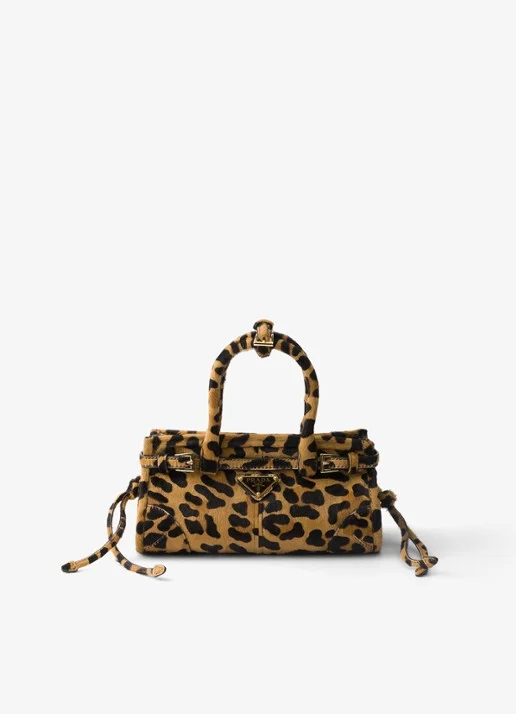 Prada Bonnie Mini handbag in calfskin met ponyhair