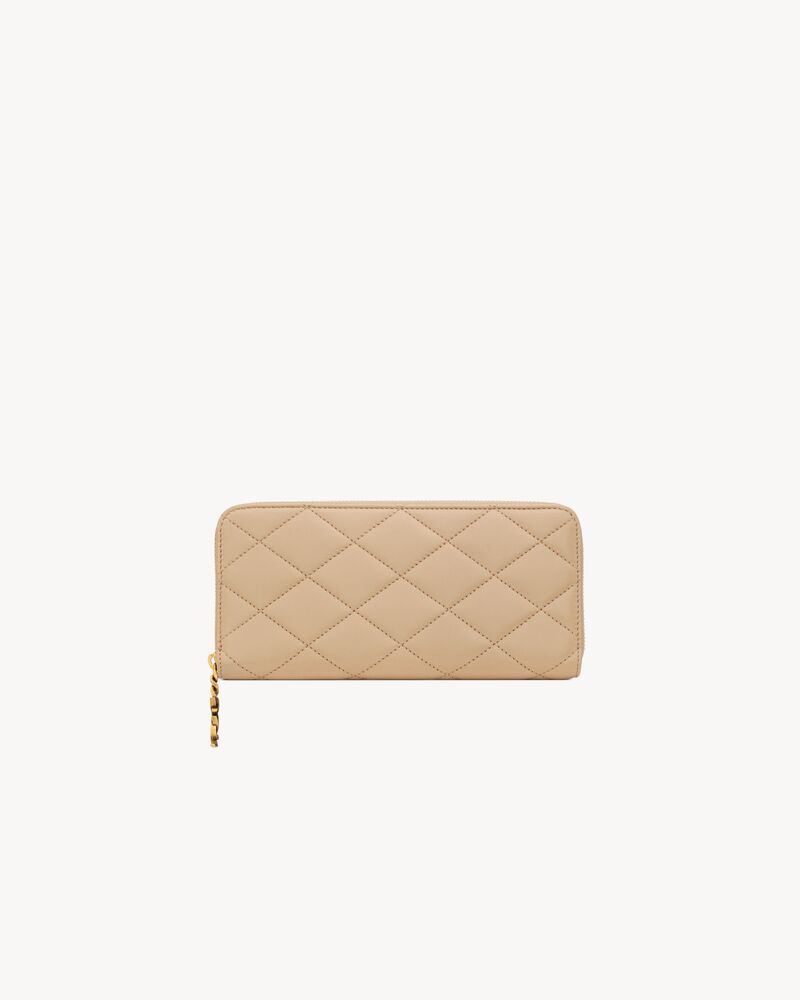 Saint Laurent CASSANDRE BIJOU zip wallet in lambskin