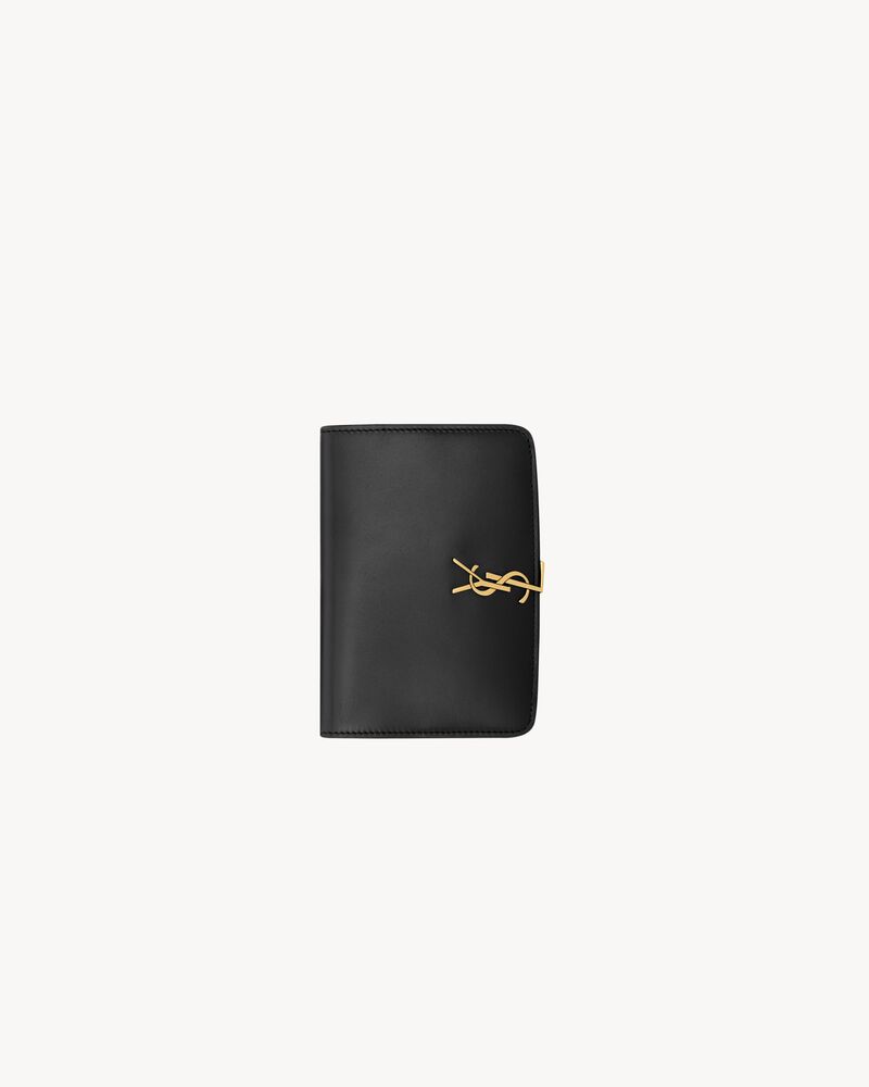 Saint Laurent VOLTAIRE passport case in BOX SAINT LAURENT