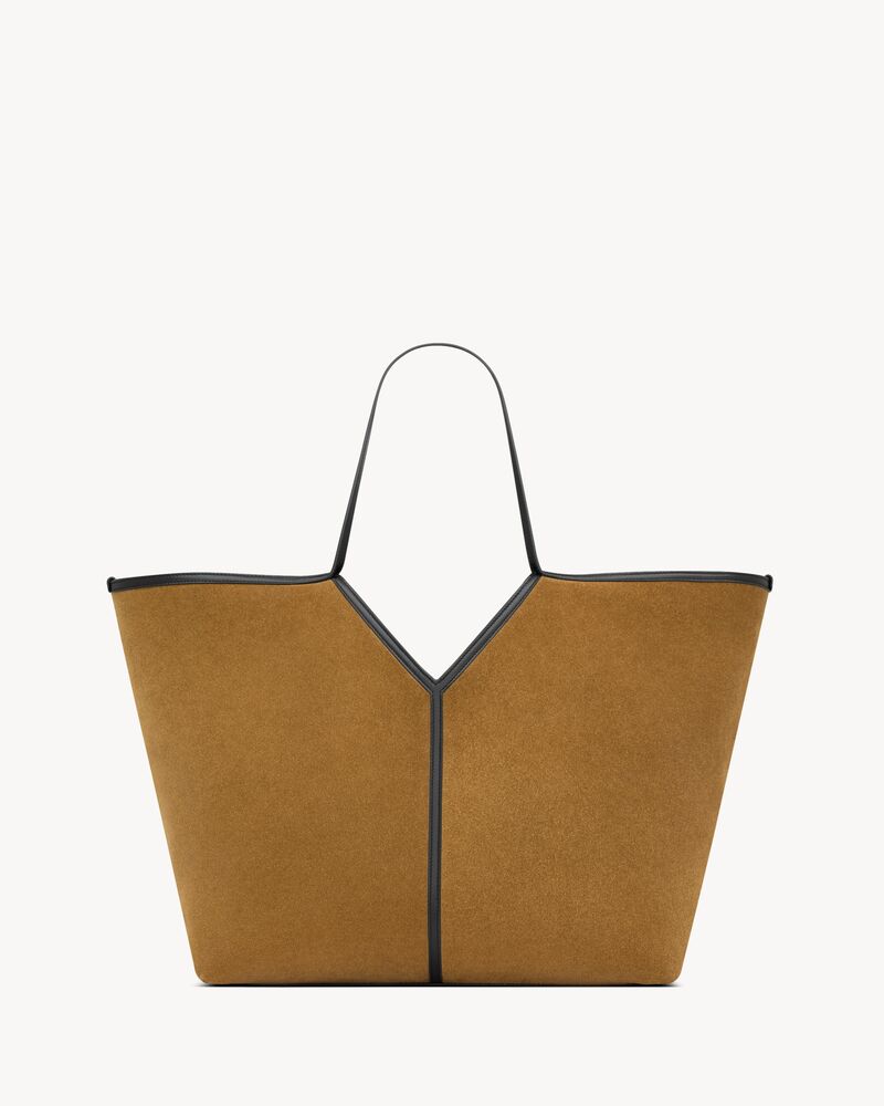 Saint Laurent Y slim tote in velour leather
