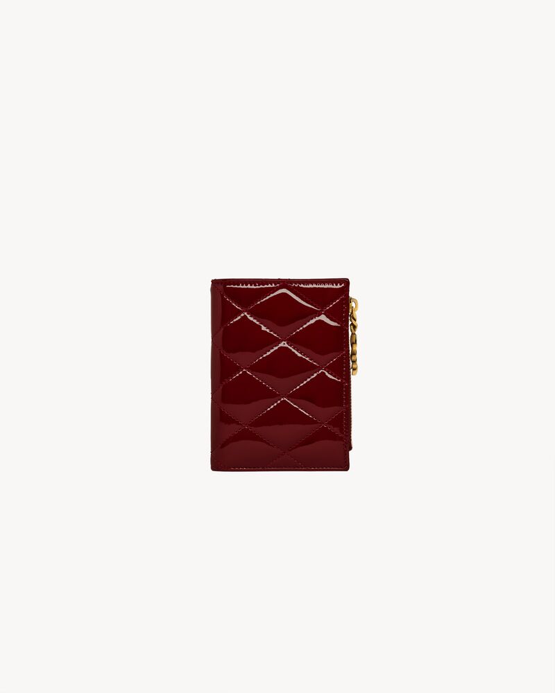 Saint Laurent CASSANDRE BIJOU bi-fold wallet in patent leather