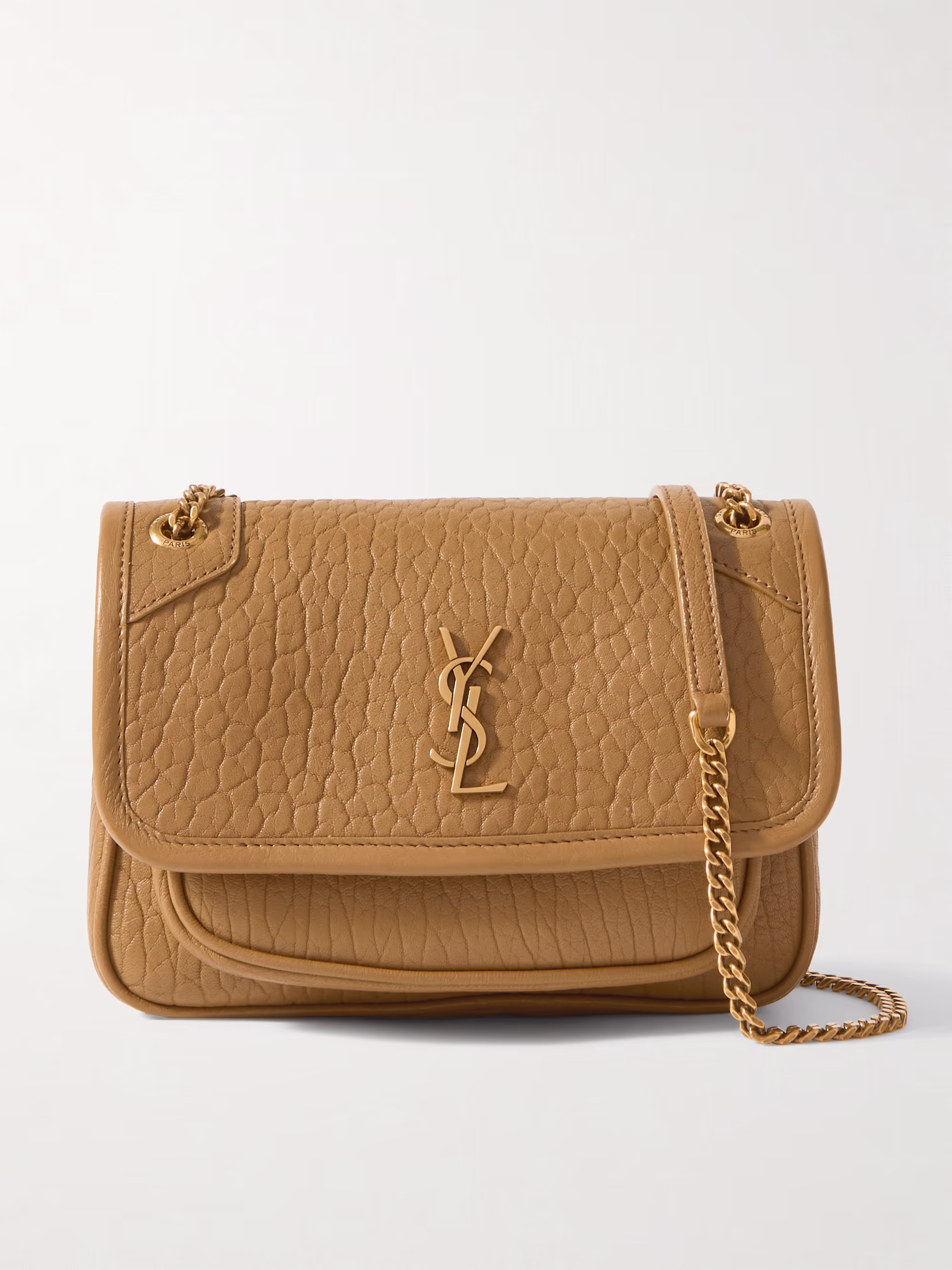 Saint Laurent Niki mini crinkled-leather shoulder bag