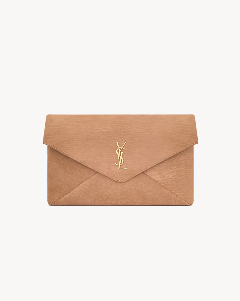 Saint Laurent CASSANDRE large envelope pouch in nubuck