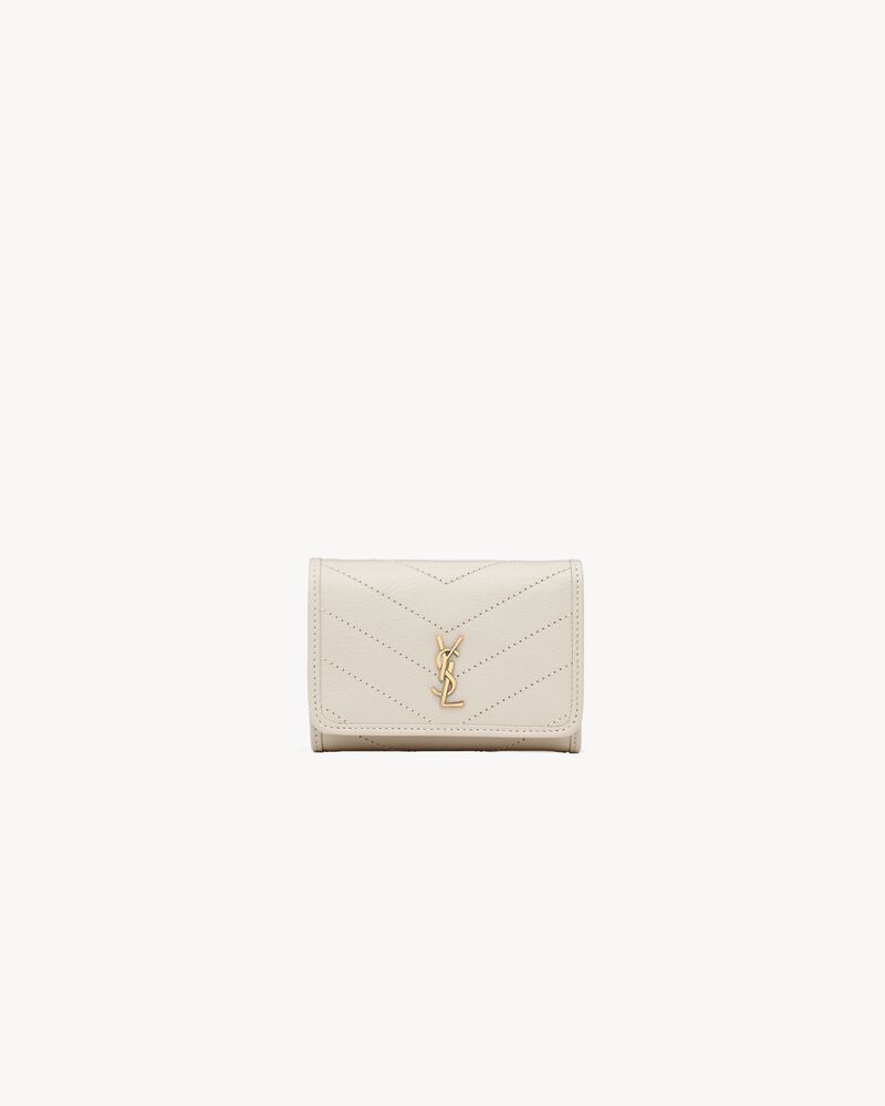 Saint Laurent NIKI slim tri-fold wallet in vintage leather