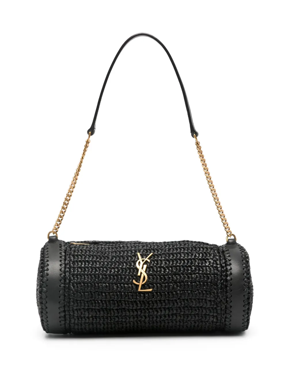 Saint Laurent Sade raffia shoulder bag