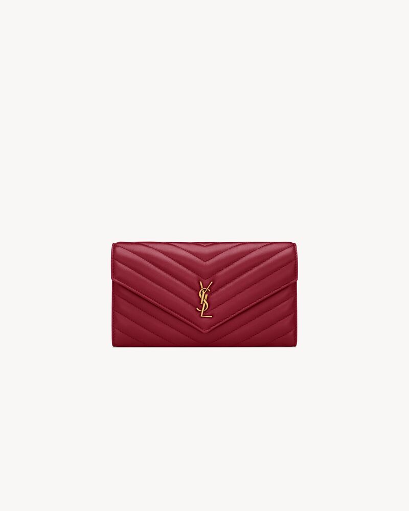 Saint Laurent CASSANDRE large flap wallet in lambskin