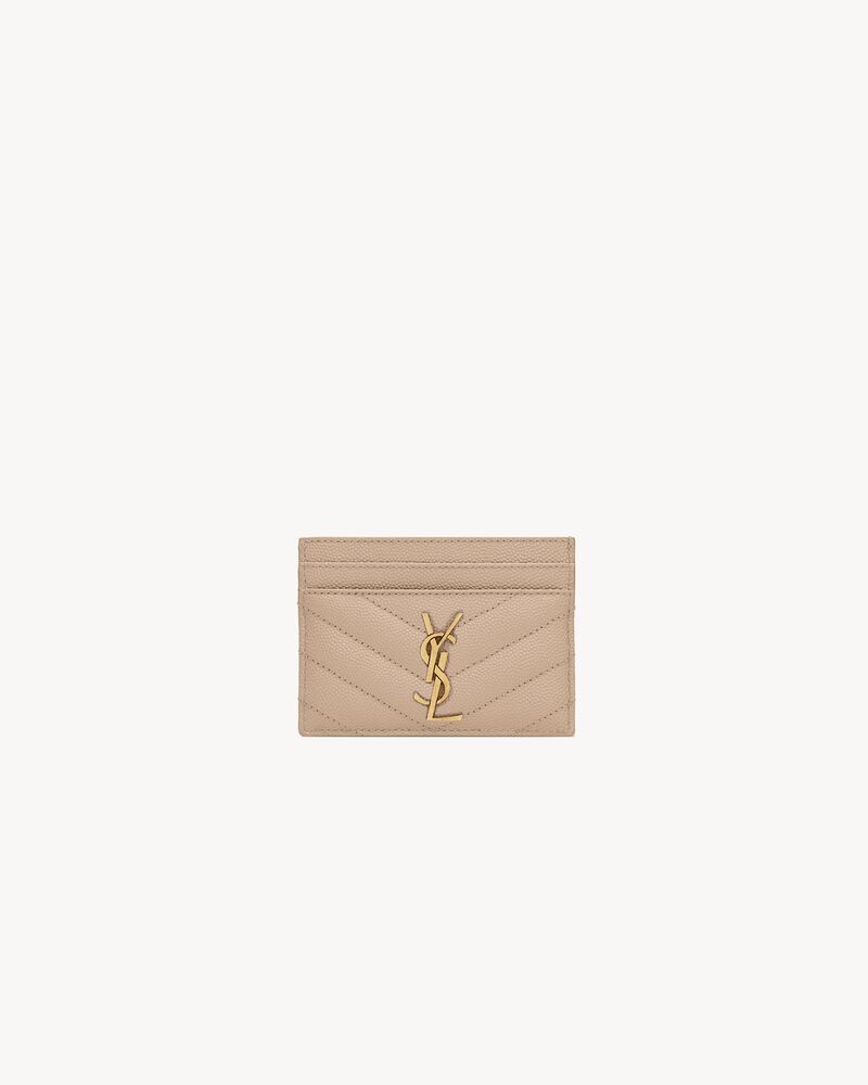 Saint Laurent CASSANDRE MATELASSÉ card case in grain de poudre leather