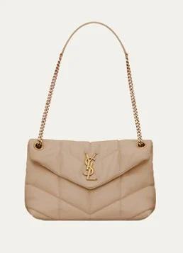 Saint Laurent Puffer Small shoulder bag van quilted lamsleer