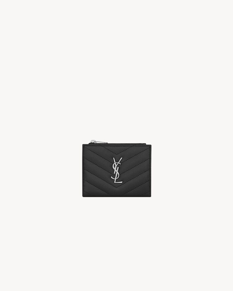 Saint Laurent CASSANDRE MATELASSÉ bi-fold wallet in grain de poudre leather
