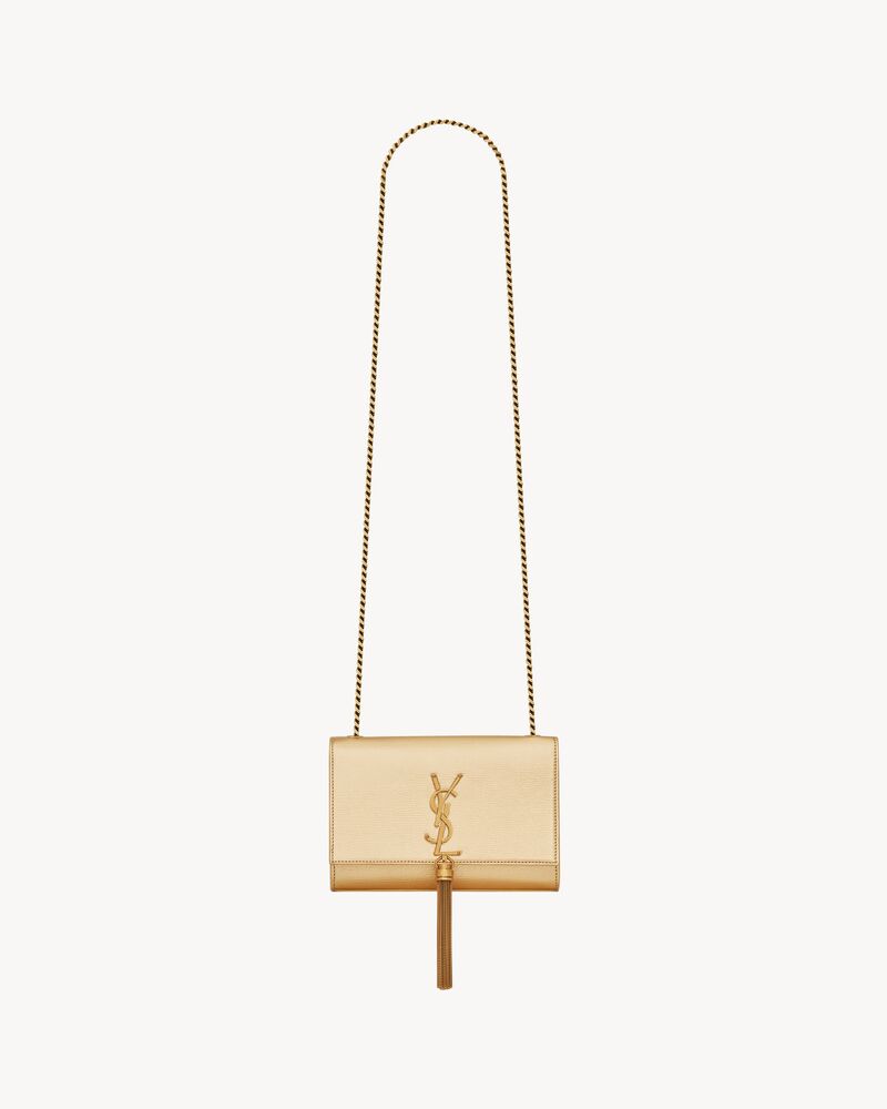 Saint Laurent Kate Small Tassel in Metallic Leather