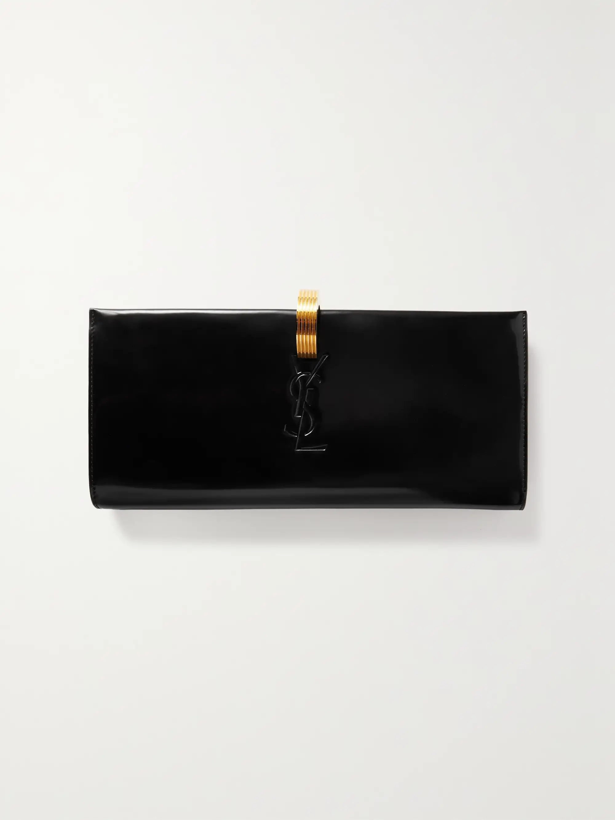 Saint Laurent Daria patent-leather clutch
