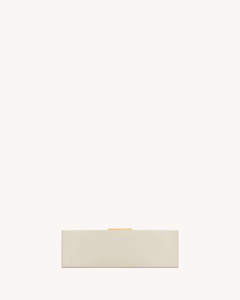 Saint Laurent MIDNIGHT large clutch in smooth leather