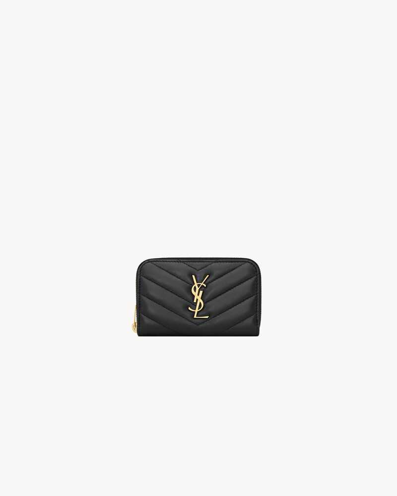 Saint Laurent CASSANDRE MATELASSÉ coin card wallet in lambskin
