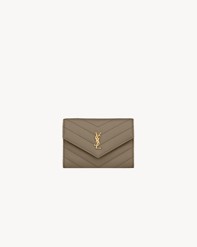 Saint Laurent CASSANDRE wallet in GRAIN DE POUDRE leather