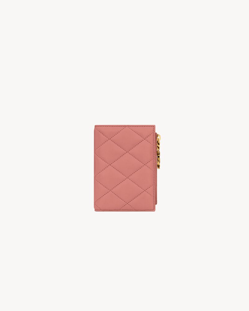 Saint Laurent CASSANDRE BIJOU bi-fold wallet in lambskin