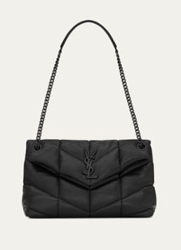 Saint Laurent Puffer Small shoulder bag van quilted lamsleer