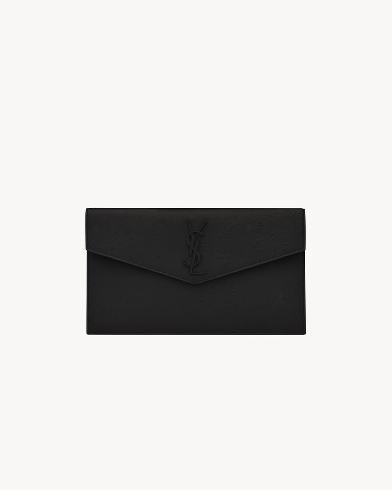 Saint Laurent UPTOWN pouch in grain de poudre leather