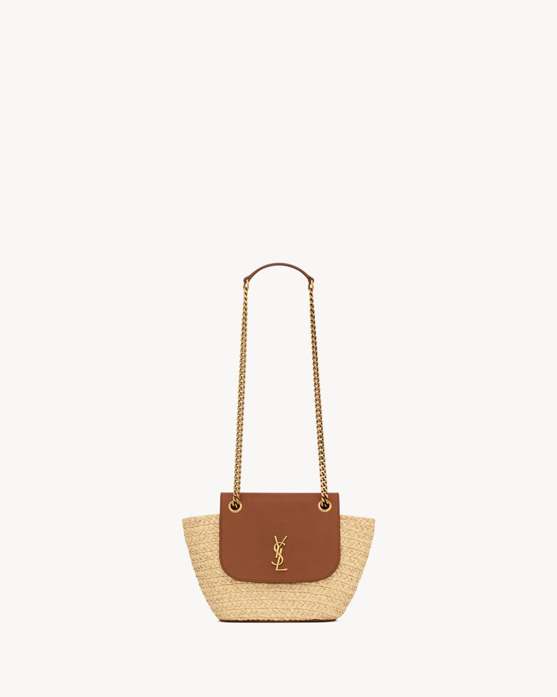 Saint Laurent mini Manon in raffia