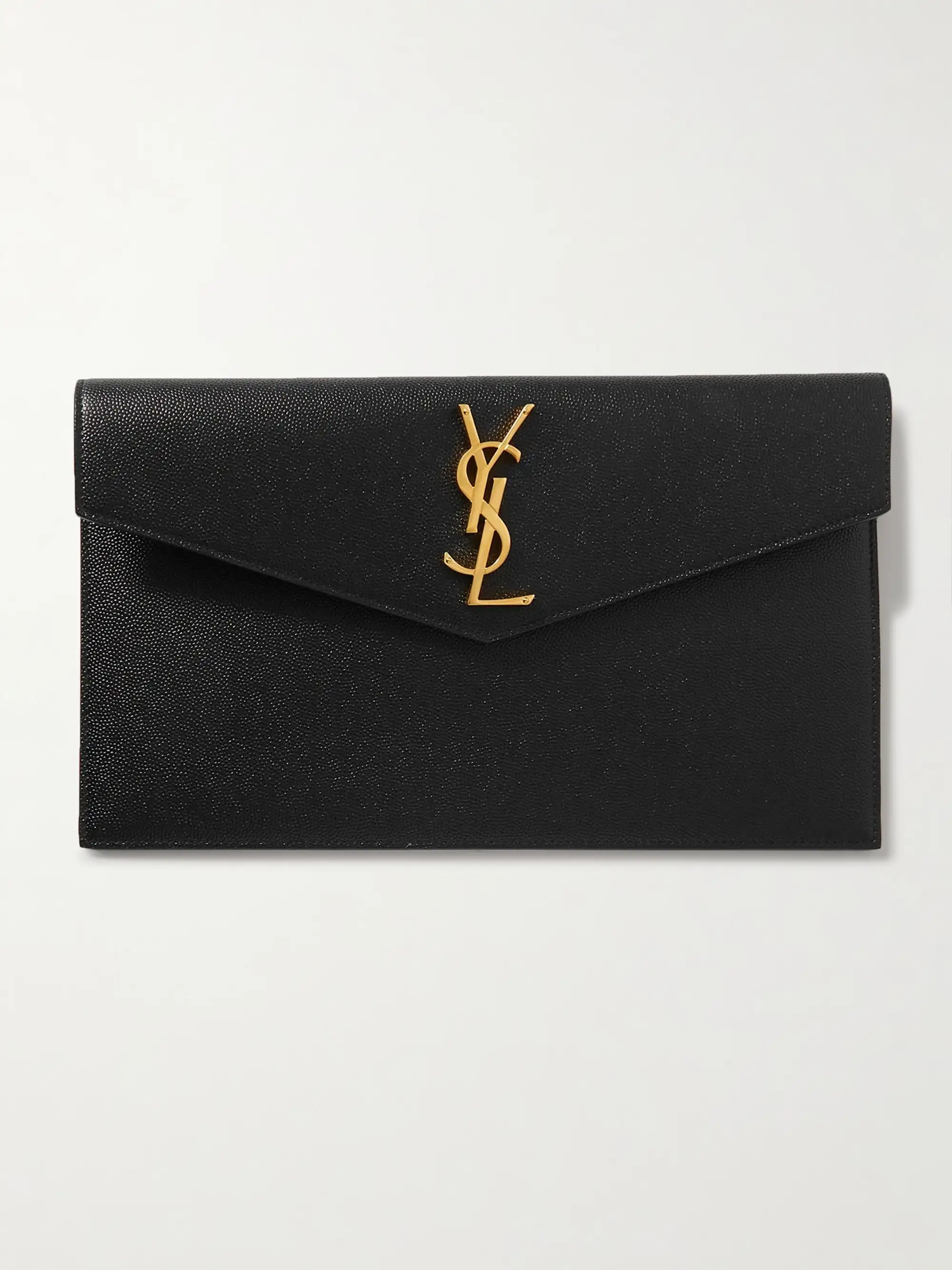 Saint Laurent Uptown textured-leather pouch