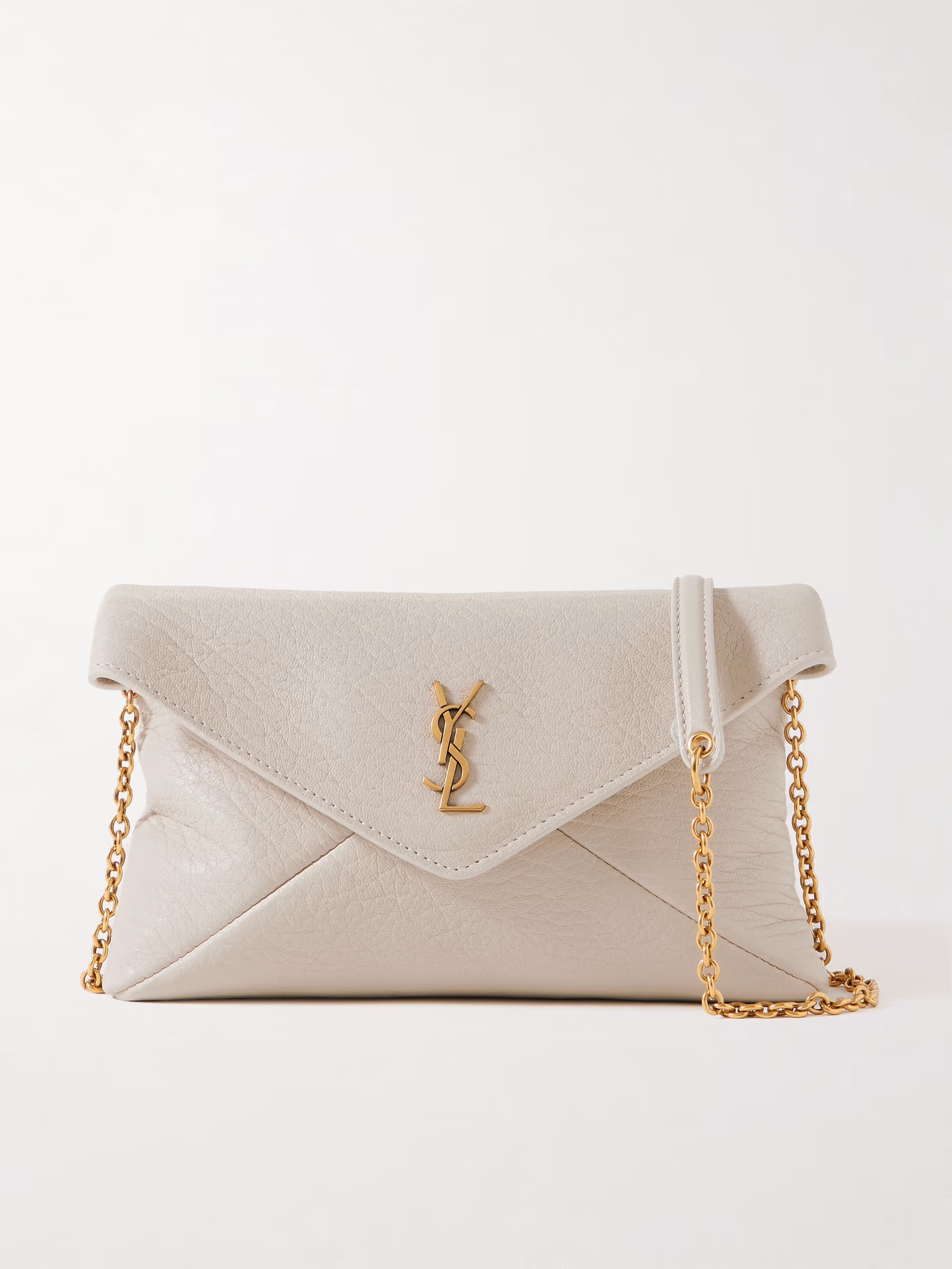 Saint Laurent Cassandre mini textured-leather shoulder bag