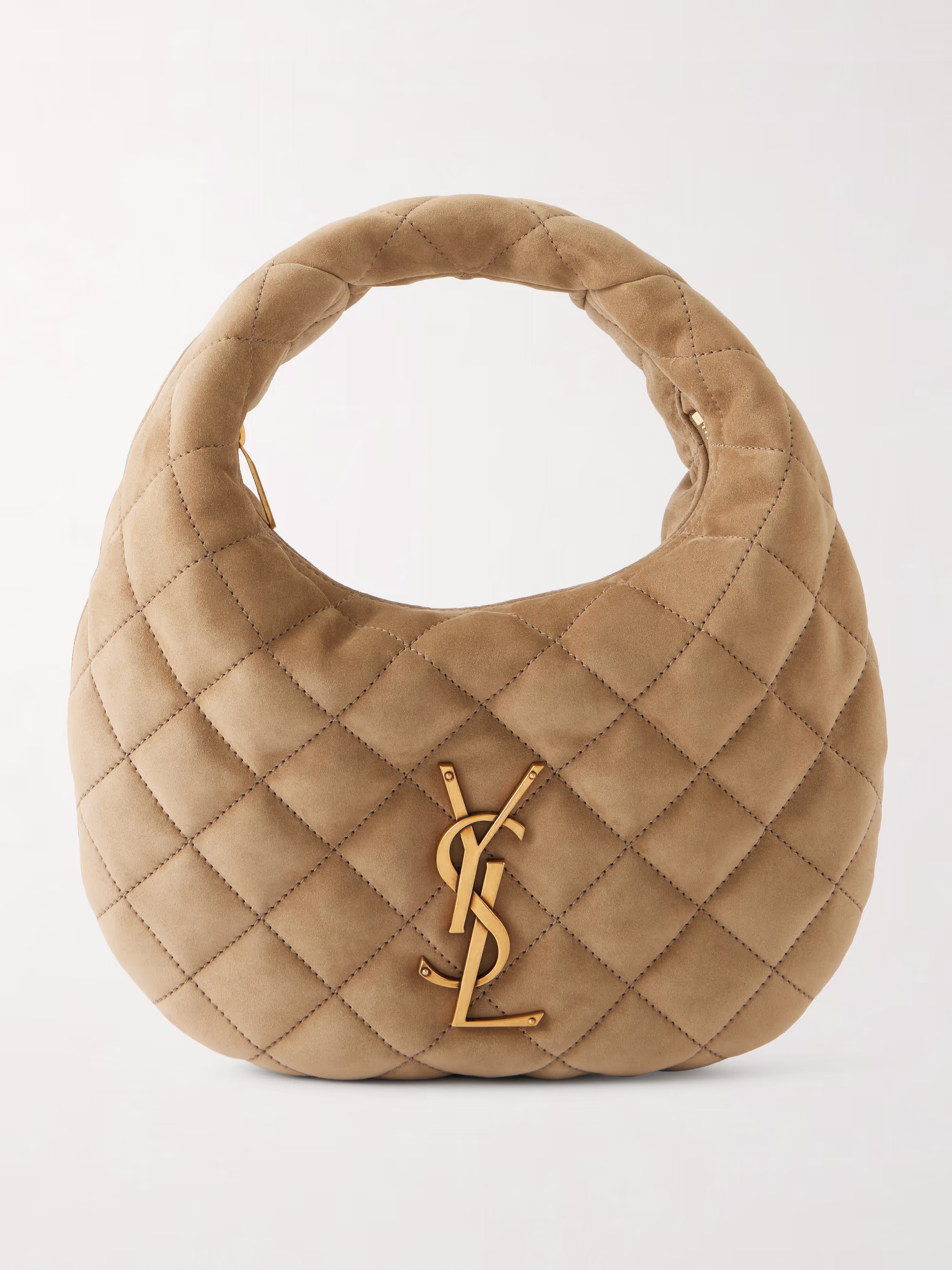 Saint Laurent Icarino quilted suede shoulder bag