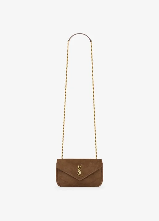 Saint Laurent Loulou Mini crossbody bag van kalfssuède