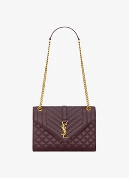 Saint Laurent Envelope Medium shoulder bag van kalfsleer