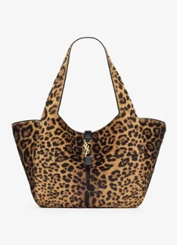 Saint Laurent Bea tote bag van kalfsleer met ponyhair