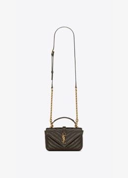 Saint Laurent College Mini handtas van kalfsleer