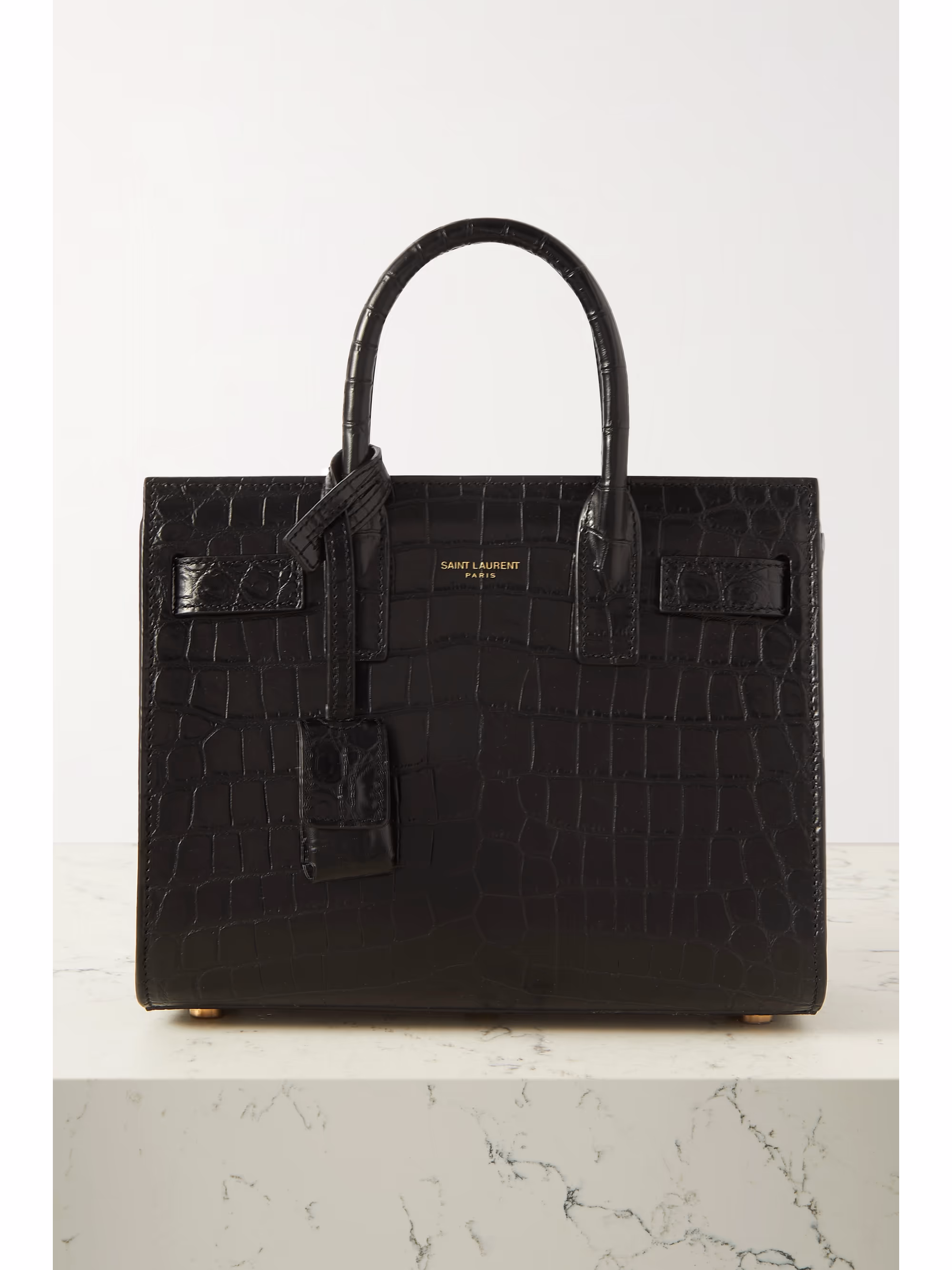 Saint Laurent Sac De Jour nano croc-effect leather tote