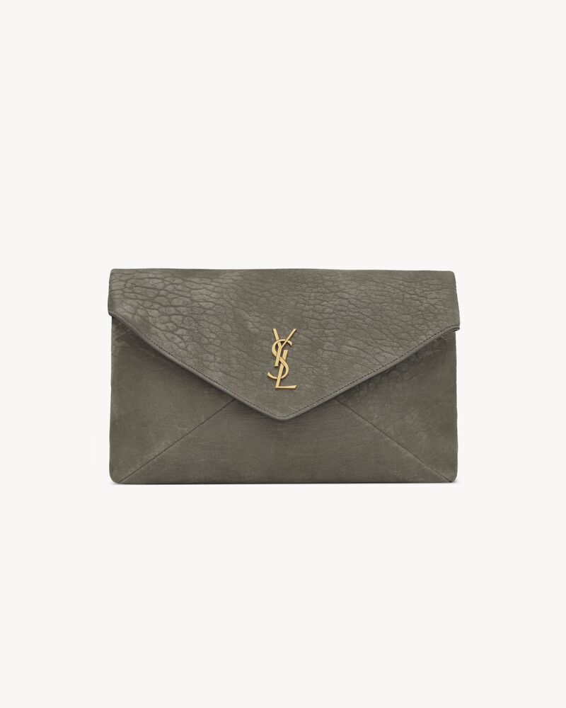 Saint Laurent CASSANDRE large envelope pouch in nubuck