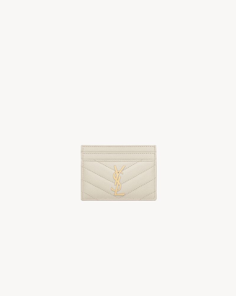 Saint Laurent CASSANDRE MATELASSÉ card case in grain de poudre leather