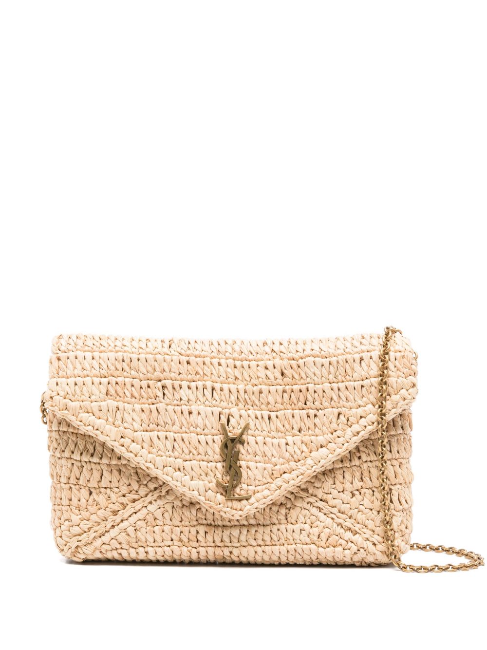 Saint Laurent Geweven shoulder bag met omslag