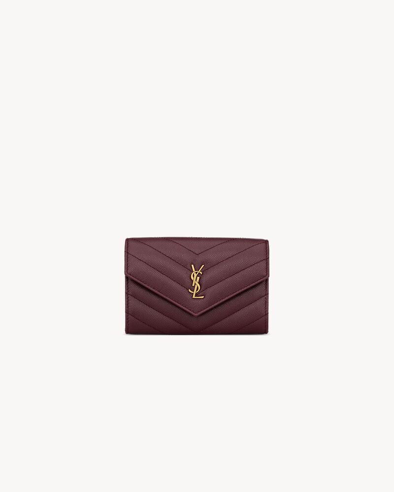 Saint Laurent CASSANDRE wallet in GRAIN DE POUDRE leather