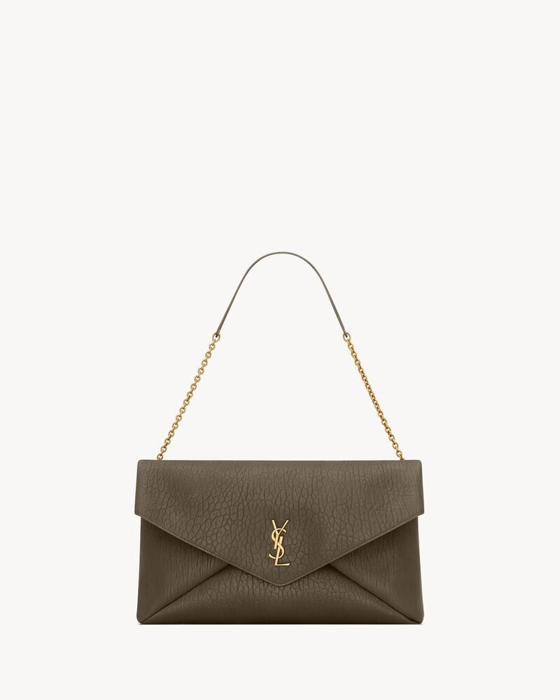 Saint Laurent CASSANDRE large pouch on chain in lambskin