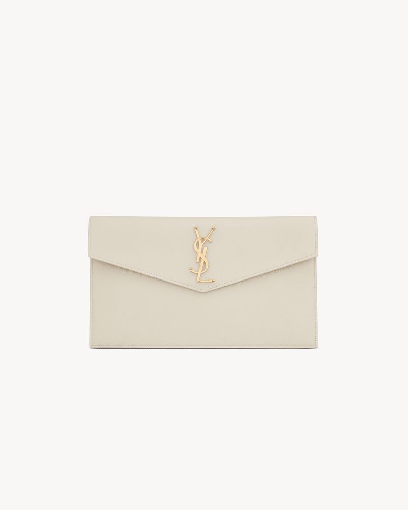 Saint Laurent UPTOWN pouch in grain de poudre leather