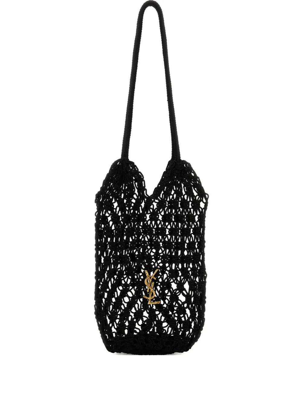 Saint Laurent Cassandre large bucket bag met open werk